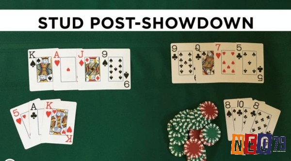 Luật chơi Stud Poker tạo ra những trận đấu kịch tính đến những giây phút cuối cùng.